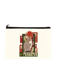 Chainsaw Man Makima Pochita Anime Cartoon Pattern Canvas Storage Bags Travel Cosmetic Bag Fun Zipper Pouch Office Supplies Pencil Case Wallet