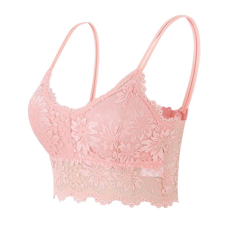 Women's anti-exposure lace strapless top with beautiful back design, strapless bra for women
