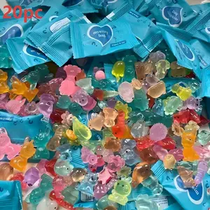 20 Glow-In-The-Dark Resin Animal Models, Light Activated, Miniature Figures (duck, Dolphin, Frog, Rabbit, Turtle), Perfect for Crafts, Parties, Gifts