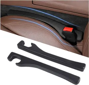 2-Pack PU Leather Car Seat Gap Filler – Universal Fit Seat Crevice Blocker for Car Interiors – Prevents Items from Falling Between Seats and Console