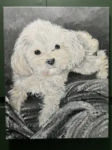 "G Pup" Original Acrylic Painting - dog can be personalized