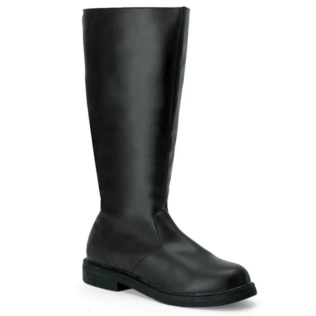 Funtasma Captain-100 Men's Pirate Captain Knee Boot Black Vegan Leather