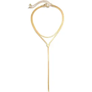 Chunky Gold Choker Necklace for Women,Trendy Silver Statement Necklace Long Snake Chain Drop Necklace,Charm Prom Body Jewelry Accessories Gifts vacation wear