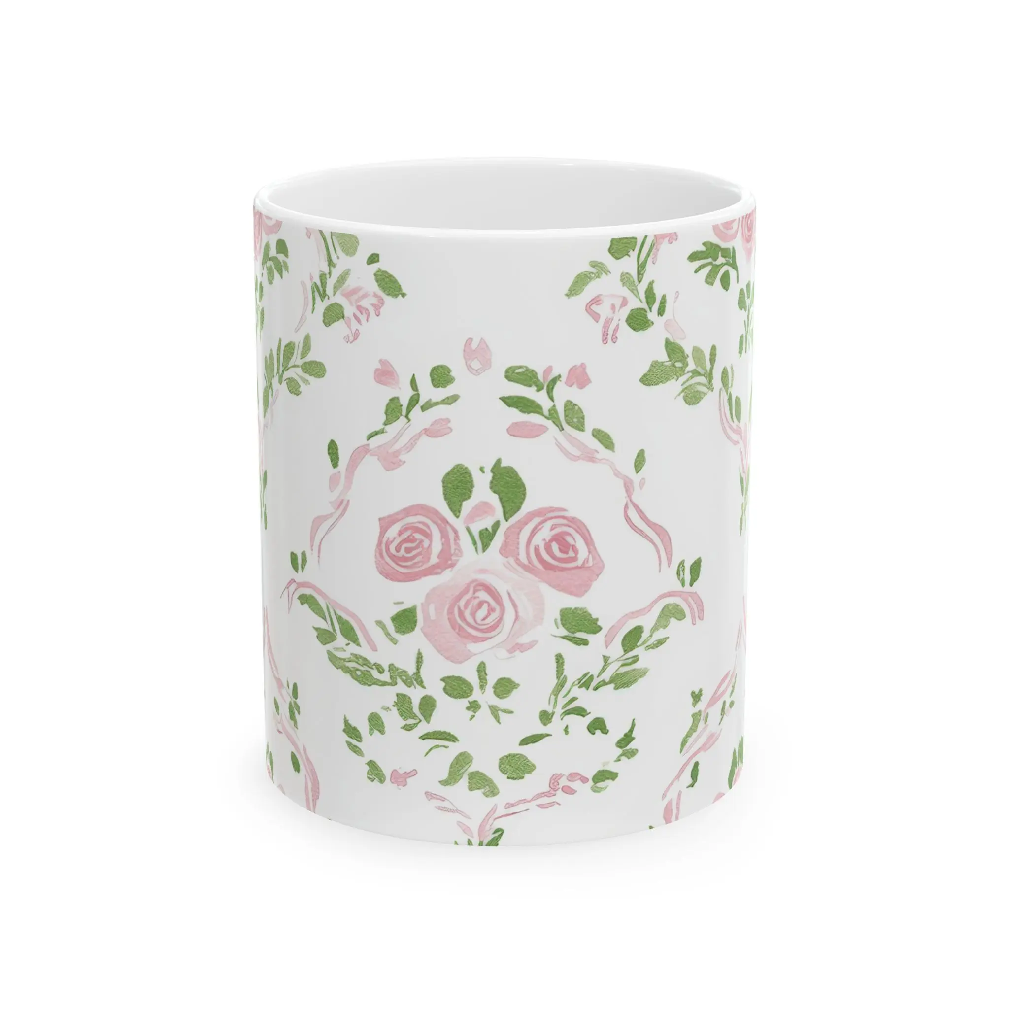 Vintage Floral Ceramic Mug, Tea Cup for Home, Coffee Lover Gift, Mother's Day, Birthday, Floral Decor, Kitchen Essentials