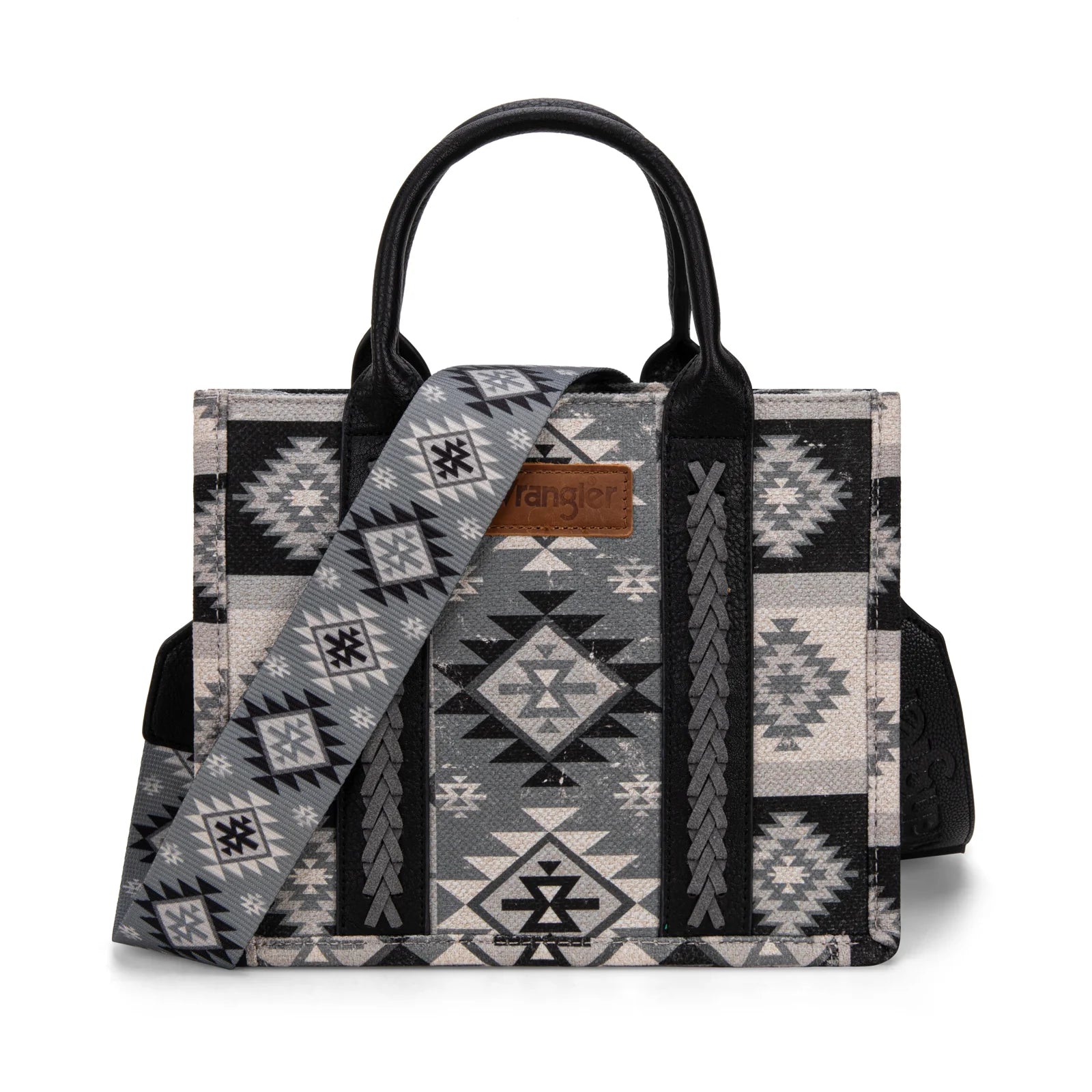 Wrangler Southwestern Dual Sided Print Small Canvas Tote/Crossbody