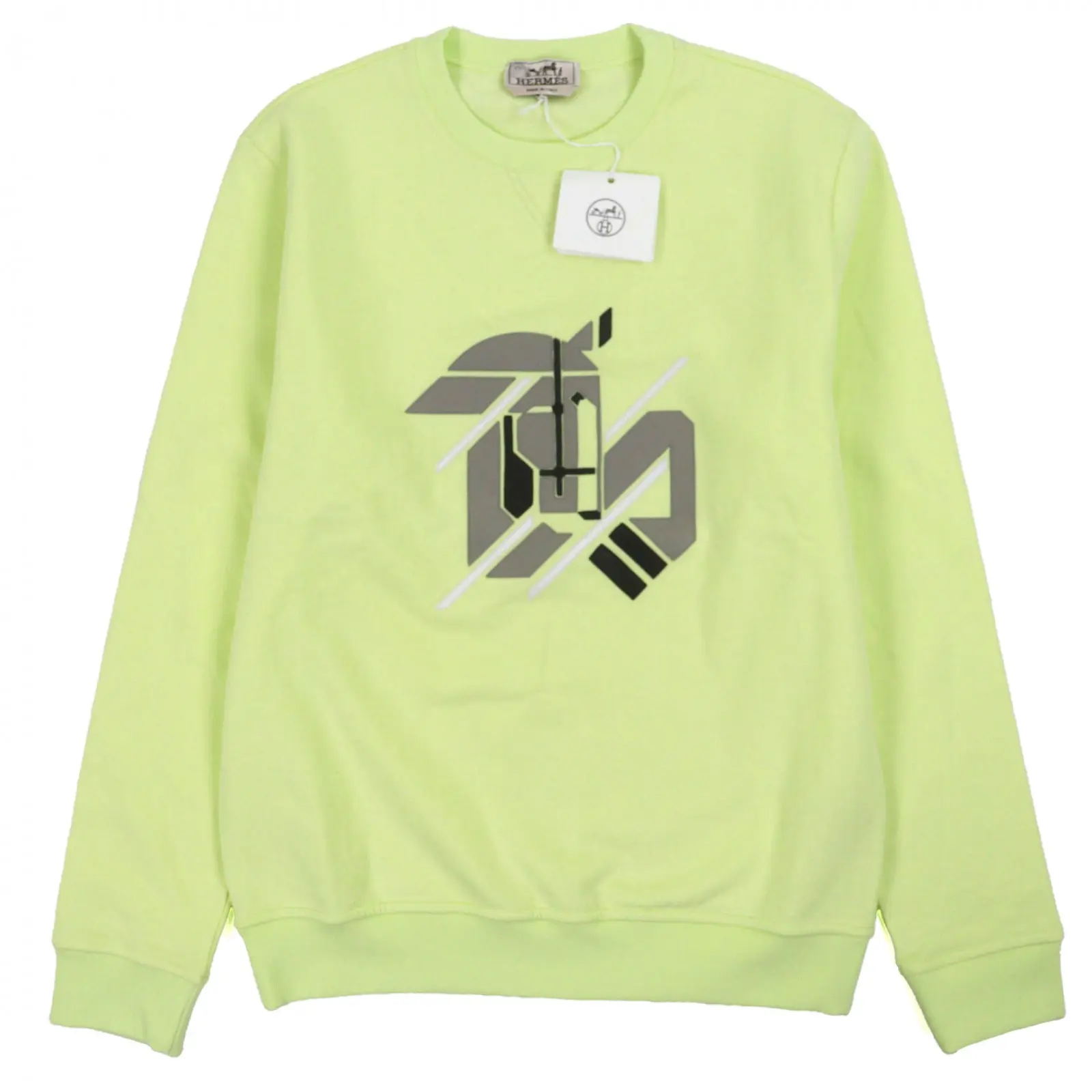 Pre-owned HERMÈS Cotton Small Leather Goods Chevaux en Symmetry XS Sweatshirt