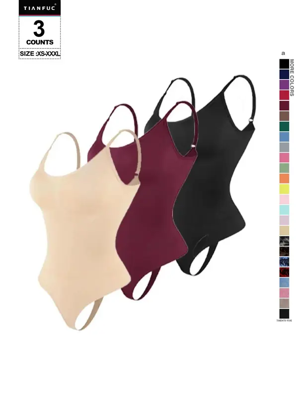 TIANFUC Women's Seamless Shapewear Bodysuit, Tummy Control Thong Panties, Casual Y-Type Underwear, All-Season Comfortable Fit 5