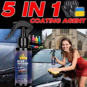 5-In-1 Nanometer Car Coating Spray Kit, Waterproof Dust-Proof Car Care, Easy-To-Use Automotive Beauty Set, Nano Film Application Tool