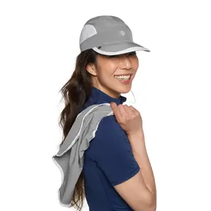 Agility Sports Cap with Removable Neck Drape | Steel Grey/White