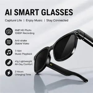 Smart Photochromic Camera Glasses, 8mp 1080P HD Video, Bluetooth-compatible, UV Protection, Language Translation, Hands-Free Photography