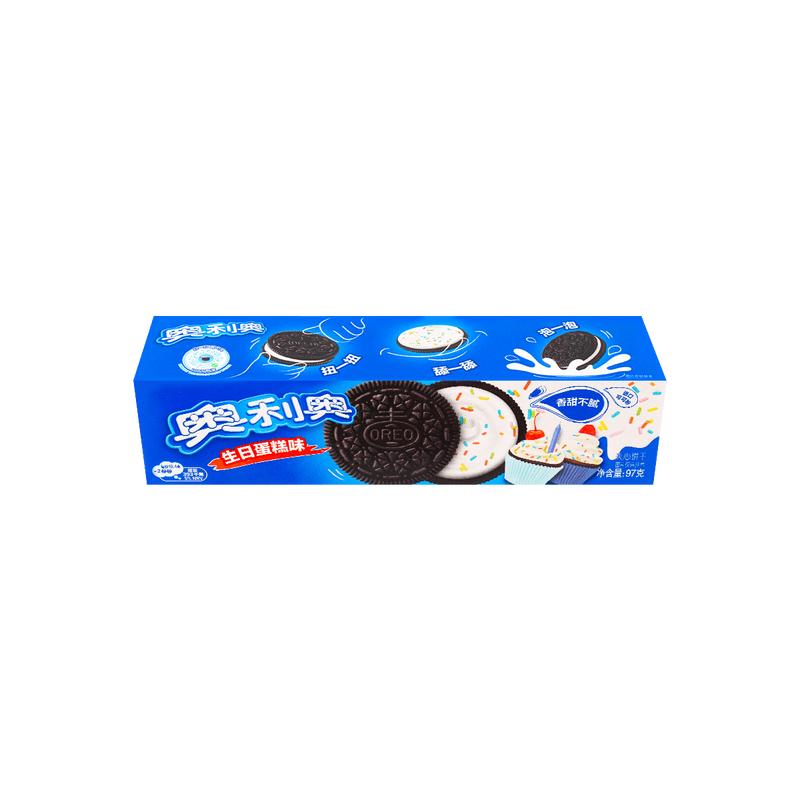 OREO [4Packs]Oreo Chocolate Sandwich Cookies, Grape&Peach/Blueberry&Raspberry/White Peach/Birthday Cake, 3.42oz/Pack