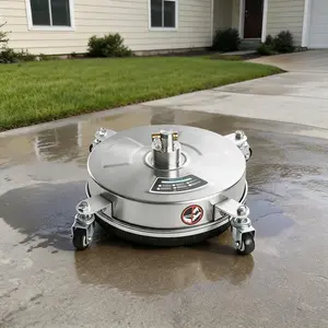 High-Efficiency Stainless Steel Pressure Washer Surface Cleaner – 16.5" Wide – 4 Wheels for Easy Maneuvering – Perfect for Patios, Sidewalks, Decks, Driveways – Durable Outdoor Power Equipment