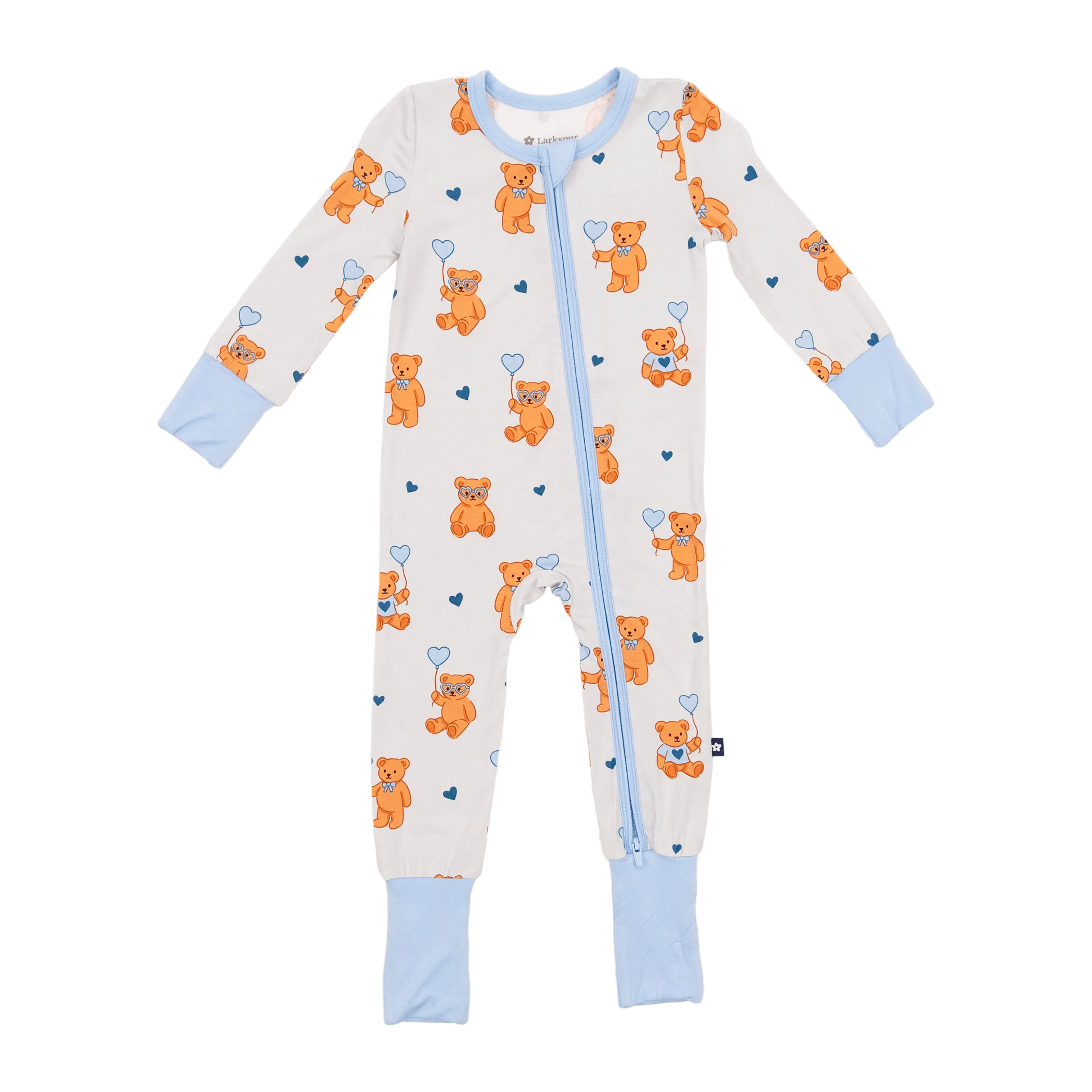 Convertible Footed Romper in Bluebeary