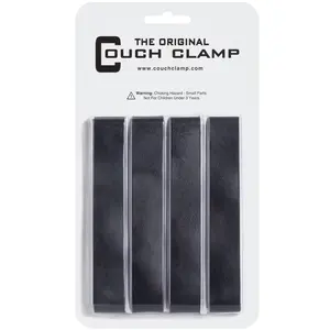 Original Couch Clamp Sectional Connectors for Sliding Sofas - Prevent Floor Scratches and Big Gaps in Your Couch with NO Tools or Invasive Install - 4 Pack (for 3 Piece Sofa)