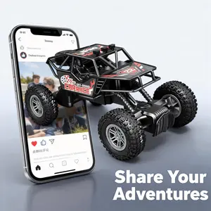 RC Off-Road Truck, 2.4GHz Remote Control Car, All Terrain Monster Truck with LED Lights, Anti-Shock & Anti-Collision, Toy Gift for Kids Boys Adults