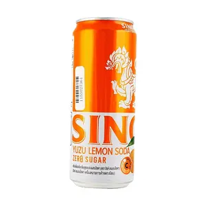SINGHA Thai Pomelo Lemon Soda 330ml - Zero Sugar Zero Calorie, Refreshing & Fat-Cutting Drink