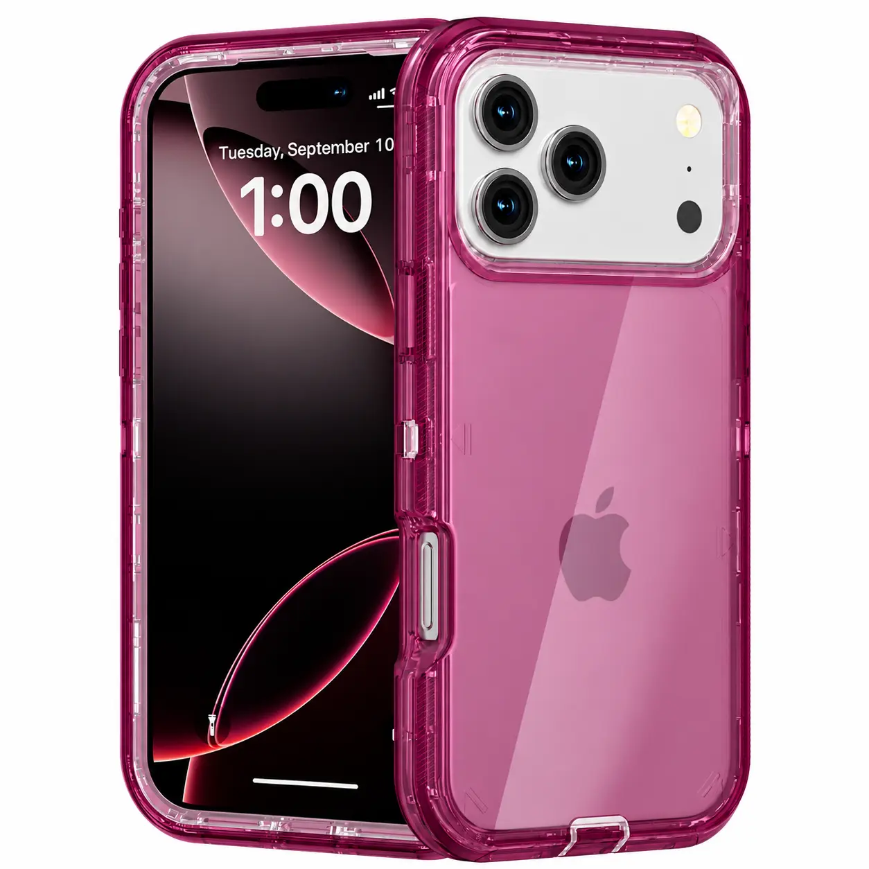 3 in 1 Heavy Duty Drop Protection Full Body Transparent Case for iPhone 18 Pro Max 17 16 15 14 Rugged Shockproof/Dust Proof 3-Layer Military Protective Tough Durable Case Cover