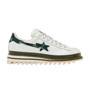 CLOT x BAPE x adidas Superstar 'Off White Olive Cargo'