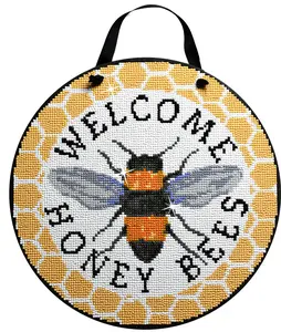Honey Bees Welcome Diamond Painting Kit - Front Door Sign