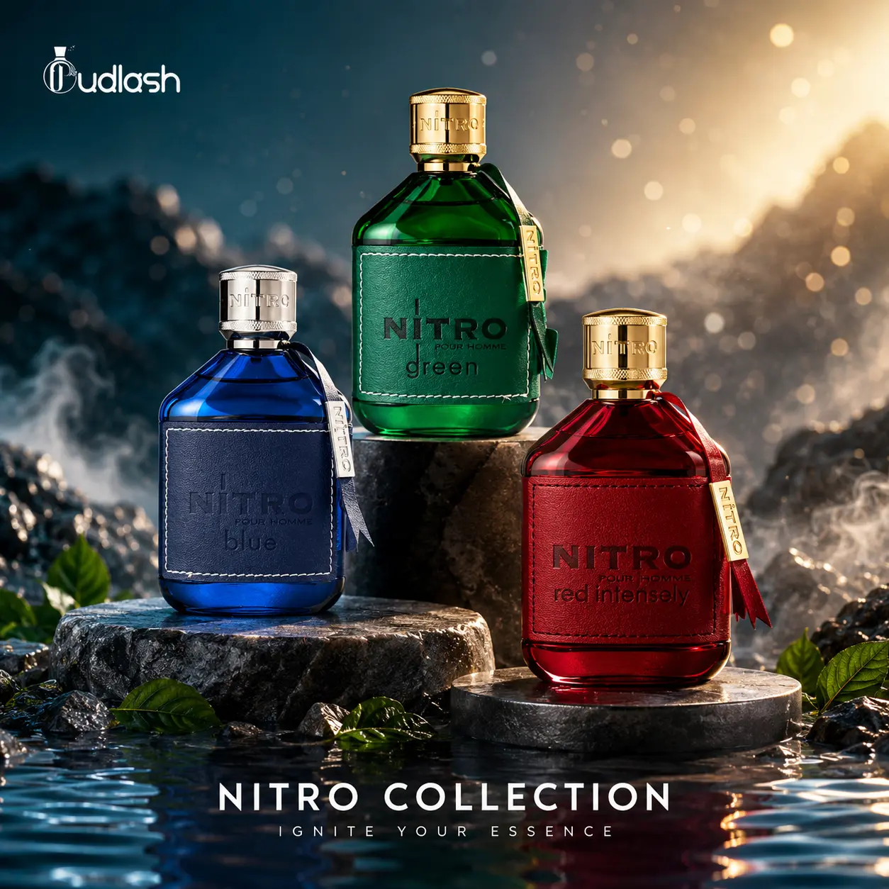 Habibi Bundle | Dumont | Nitro | Red Intensely + Green + Blue | Men's Fragrance | 100 ML 3.4 OZ | Eau De Parfum | Orange Blossom - Cinnamon & Sage