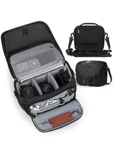 Professional Camera Backpack, Waterproof Anti-theft Camera Bag with Removable Divider & Rain Cover, Camera Backpack for DSLR Camera Canon Nikon Sony, Camera Zipper Bag