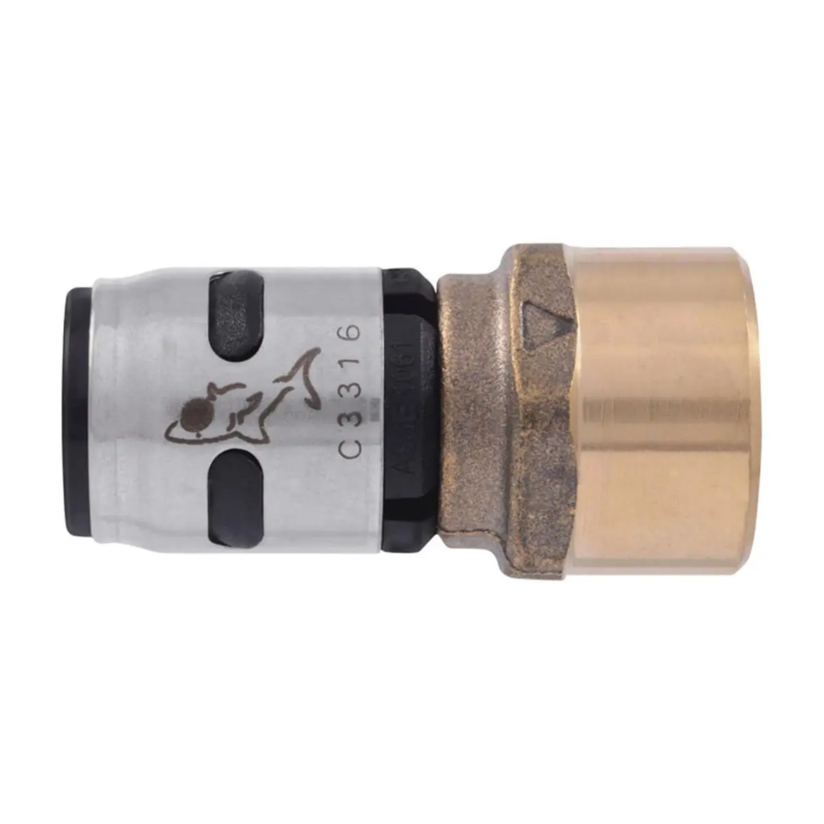 SharkBite EvoPEX Push-to-Connect Pipe Connector, 1/2 in. x 1/2 in. FNPT Female Lead-Free Hardware Fitting for Boating Water Sports