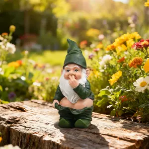 Funny Garden Dwarf Statue, Colorful Fairy Dwarf Ornament, Yard Lawn Decoration Sculpture, Home Desktop Decor Gift