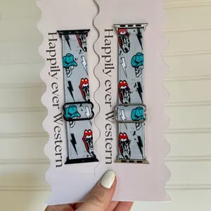 Gray Cowboy Adjustable Elastic Watch Band