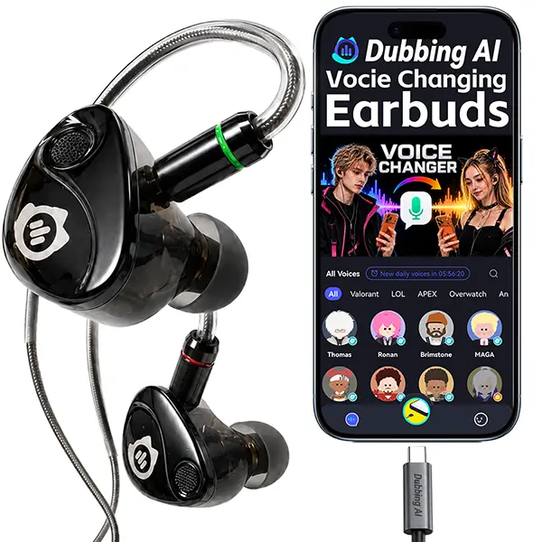 Dubbing AI Voice Changing Earbuds｜Real-time voice changer for iOS & Android
