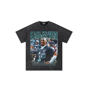 Women's The Drizzled Eagles Win Streetwear T-Shirt - Cotton, Short-Sleeve, Loose Fabric