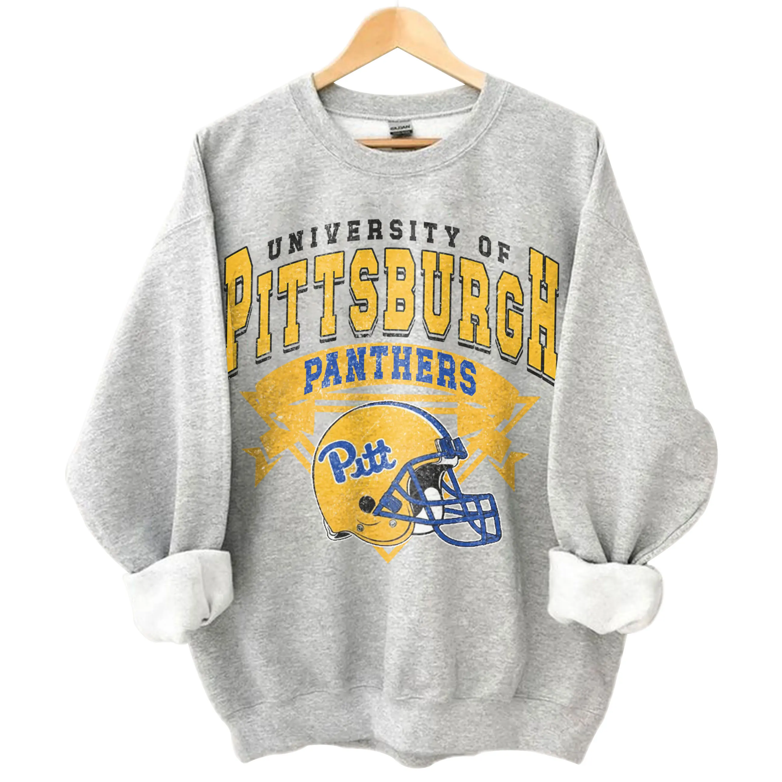 Pittsburgh Vintage Football Sweatshirt, University of Pittsburgh Unisex Football Sweatshirt, Gifts For Fan Football, Gifts For Men and Women, Gift For Football Fans