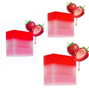 Organic Yoni Soap Bar 3 Pcs Feminine Wash for Women Ph Balance Strawberry Scented Natural Soap Bars