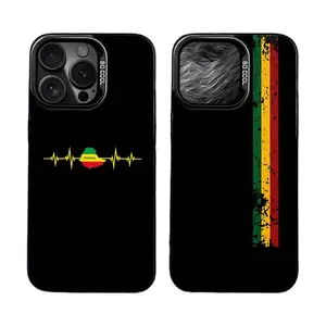 Ethiopia Flag with Lion Phone Cases for IPhone 17 Promax Pro Air 16 Plus 15 14 13 12 11 Anti Fall Black Matte Hard Bumper Cover