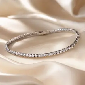 Round Cut Multi-Cut Diamond Tennis Bracelet