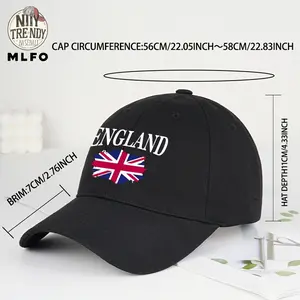 Adjustable "ENGLAND" Print Baseball Cap - Lightweight, Breathable with Union Jack Design, Soft Top Hat for Outdoor Sports, Parties, Travel & Casual Wear - Ideal Gift for