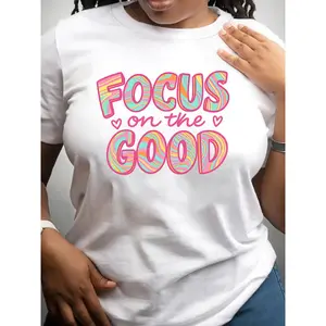 90s Retro Pop Art Graphic Tee - Oversized Pink T-Shirt with Neon Smile Pocket Print & Positive Vibes Message for Mental Health Awareness, Comfortable Casual Wear for Spring Summer Fall