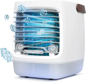 Evaporative Air Cooler for Room - 4-Speed Mini Portable Swamp Coolers with Humidifier | Indoor Personal Cooling Unit In Bedroom, Home Office, and Camping | USB- Rechargeable, Easy Setup