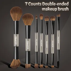 MAANGE 7pcs Professional Double-Ended Makeup Brush Set, Foundation Brush Blush Brush Contour Brush Concealer Brush Eyeshadow Brush Eyebrow Brush Eyelash Brush Blending Brush, Essential Beauty Tools, Makeup Accessories Gifts for Friends, Makeup Brushes Set