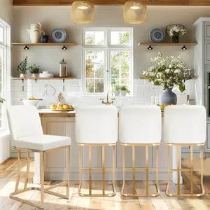 Sophia & William Modern 24 inch Bar Stools, Leather Counter Stools with Back, Kitchen Island Chairs, Counter Height Bar stools Fall Deals For You