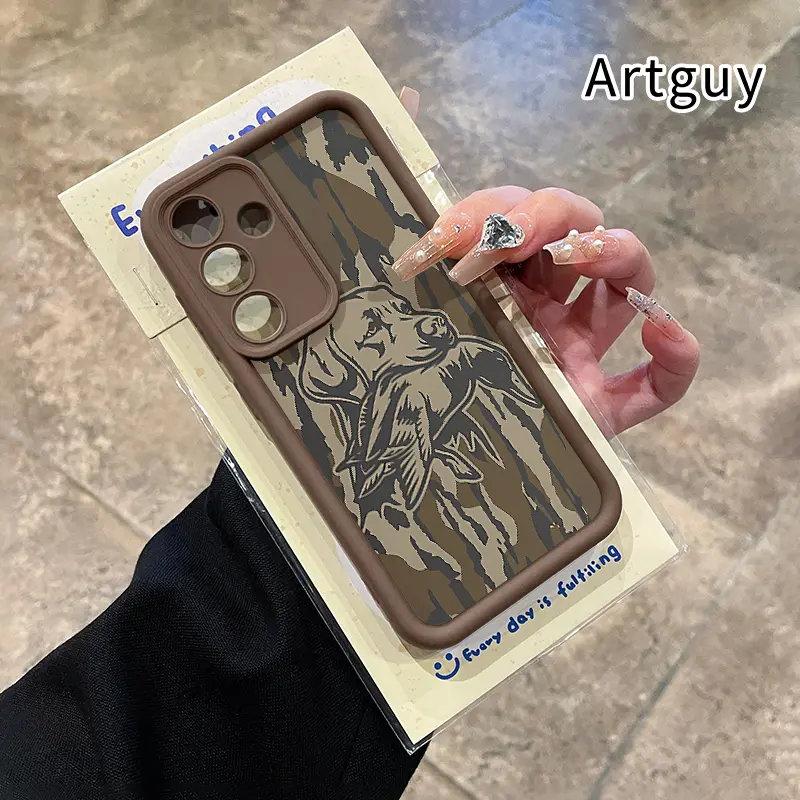 Durable Protective Camouflage Dog Soft Silicone Cellphone Casing - Advanced Fashion Gift Phone Accessories for Samsung S22, S23, S24 Ultra Plus, S25 with Drop & Shock Protection
