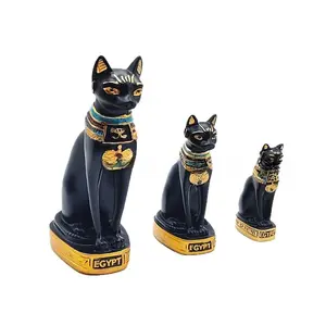 Egyptian Bastet Cat Statue |   3 Sizes Resin Figurine |   Entryway Home Decor & Housewarming Gift