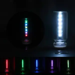 USB-Powered Car Interior LED Ambient Light with Touch-Control Mood Lighting, Featuring 7 Color Modes and Adjustable Brightness. Compact, Portable, and Energy-Efficient Design Suitable for Cars, Nightstands, Camping, and Parties (Clear LED).
