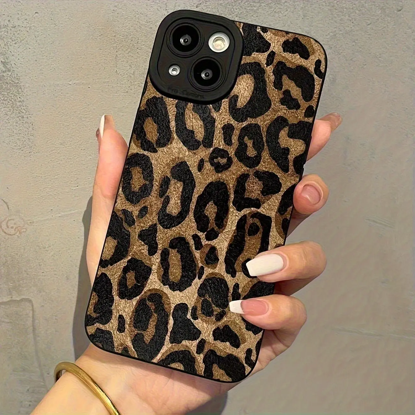 New Style Eye Phone Case with Full Screen Retro Brown Leopard Pattern, for iPhone 17 Air/16 Plus/15 Pro Max/14 Pro/13/12/11 and Other Mobile Phone Cases/Full Protection Shockproof Phone Case/Suitable as a Gift for Family or Friends/MS564