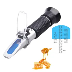 Honey Refractometer with ATC - Measures honey moisture, Brix, and Baume, 58–90% Brix scale range