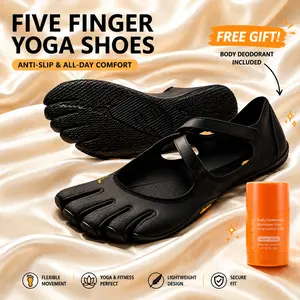 Women's Five-Toe Barefoot Ballet Flats | Lightweight Breathable Non-Slip Yoga Shoes for Pilates, Dance, Zumba, Barre & Daily Wear