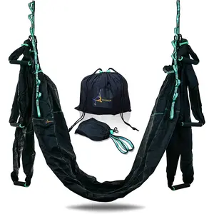 Premium Aerial Hammock Yoga Swing Kit - Anti-Gravity Inversion Therapy Sling Set for Improved Strength and Flexibility