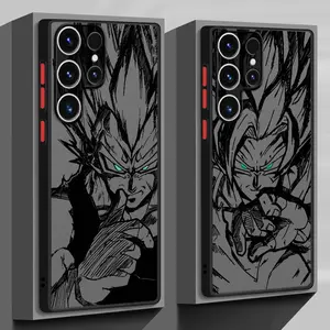 Anti-Scratch Shonen Anime Phone Case, Matte Skin-Feel TPU Cover with Contrast Red Buttons for Samsung S26 S25 S24 S23 S22 S21 Ultra Plus FE iPhone 17 16 15 14 13 12 11 Pro Max Air