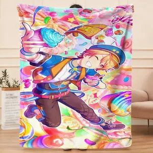 This Tsukasa Tenma flannel blanket, a delicate all-season single product, can be laid and covered for practical convenience, enhancing home comfort, and is the most suitable gift for Thanksgiving.