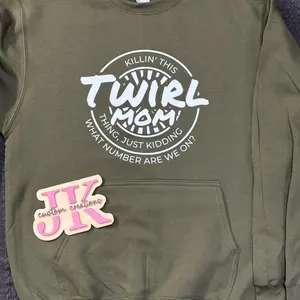 Twirl Mom, Competition Twirl, Competition Season Crew, Crewneck with Pockets, Mom Life, Baton Mom
