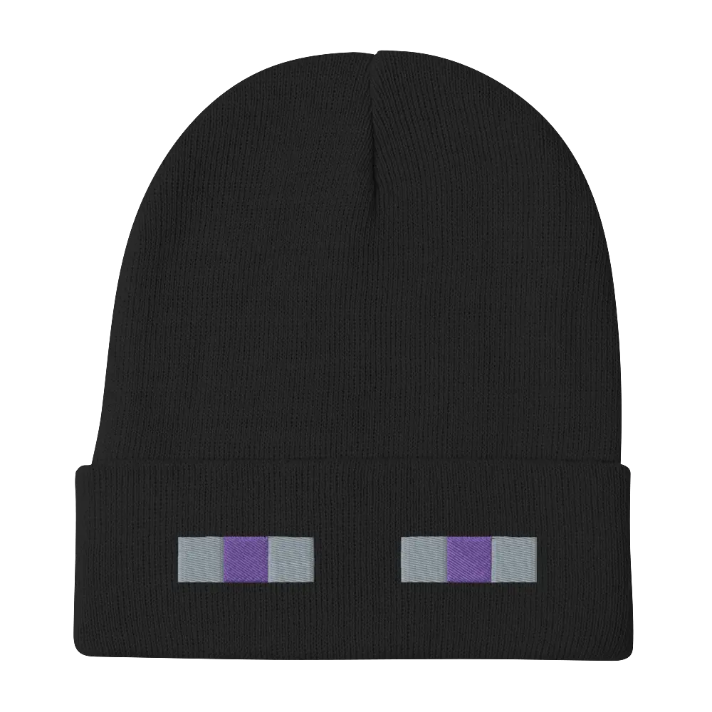 Minecraft Enderman Embroidered Beanie